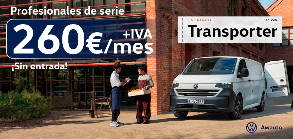 Transporter Furgón por 260€ al mes + IVA